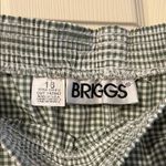 Briggs New York Vintage Retro Women’s Brigg’s Green and White Checkered Dress Pants 16 Photo 3