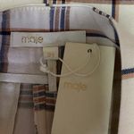 Maje NEW  Izore White Blue Plaid Checkered High Waist Pockets Casual Shorts Sz XS Photo 3