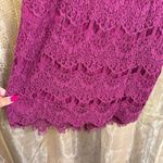 Free People  Daydream Lace Magenta Fuchsia Open Back Mini Dress Small Photo 3