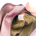 Vintage Made in USA Maroon Leather Crossbody Bag Photo 6