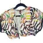 Cropped Open Front Cardigan XS Black Photo 5