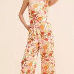 Anthropologie BTFL-Life satin floral jumpsuit sz M 8 Photo 0