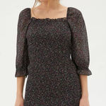 Dress Forum  Smocked Puff Sleeve Floral Mini Dress, L Photo 0