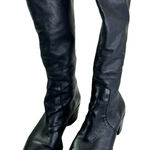 Diane Von Furstenberg DVF Diane Von Furstenburg black leather heeled back zip boots size 7.5 M Photo 0