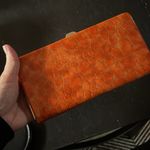 Nicole Lee new wallet in orange vegan leather. Photo 2