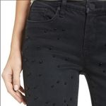 BLANK NYC  Pearl Embellished Frayed Hem Skinny Jeans Photo 1