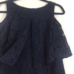Nanette Lepore Blue Lace Cold Shoulder Mini Dress Photo 10
