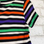 Vince Camuto Multicolor Striped Bandage Tiered Short Sleeve Casual Dress Small Photo 2