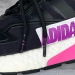 Adidas ZX 2K Boost Running Shoe Women 7.5 Black Pink Wordmark Heel Stripe FX7050 Photo 7