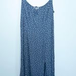 Abercrombie & Fitch Slate Blue Polka Dot Midi Sundress Size Large Photo 0