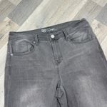 Diane Gilman DG2 Floral Embroidered Wide Leg Stretch Jean Grey 12 Raw Hem Gray Photo 8