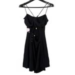 Free People COPY - More Than A Mini Gauze Tie-Back Mini Dress Black Sz L/G NWT Photo 11