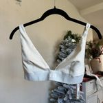 SKIMS  Cotton Rib Plunge Bralette in Bone Size S Photo 4