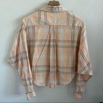 Free People  Cutie Oversized Cropped Plaid Shirt Boho XS Photo 5