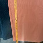 Haute Monde Blush Pink Stretch Ribbed Jersey Knit Side Slit Bodycon Maxi Dress Photo 11