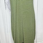 Tommy Bahama  Casual Dress Sleeveless Green Blue Striped Size M Rayon Blend Photo 3