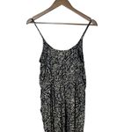 American Eagle Navy Paisley Jumpsuit Size Medium Spaghetti Strap Boho Photo 5