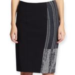 Elie Tahari TAHARI Navy & Black Textured Panel Kim Pencil Skirt Sz 6 Photo 4