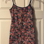 Active Basic Navy Pink Floral Spaghetti Strap Cami Mesium Photo 0