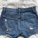We The Free Free People denim distressed button fly shorts size 25 mid-rise Sofia Photo 1
