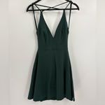 Lulus Green A Line Mini Backless Prom Event Hoco Skater Dress Size Small Photo 3