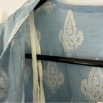 NWT Chelsea & Theodore Lightweight Short Sleeve Blue/White Tiered Midi Dress M Blue Size M Photo 10