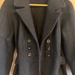 Sandro  Black Double-Breasted‎ Pea Coat Photo 1