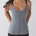 Lululemon GREY STRAPPY BACK ATHLETIC TANK HIP LENGTH Photo 0
