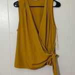ASTR The Label Mustard Sleeveless Wrap Top Size L Photo 0
