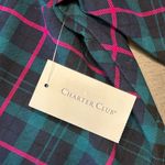 Charter Club  Petite plaid preppy classic polished Embellished-Collar Top NWT M Photo 8