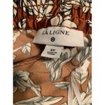 La Ligne x Target Women's Plus Size 4X Floral Print Satin Pants Trousers Brown Photo 1