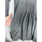 Gap  Y2K Black Gray Pintuck Pleated‎ Long Sleeve Henley Dress Size Small Photo 6