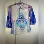 Parker  Purple and Blue Blouse Photo 2