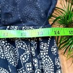 Juicy Couture  Navy Blue & White Paisley Ruffle Sleeve Dress - Size P Photo 6