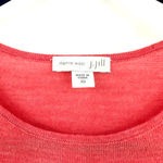 J. Jill size XS merino‎ wool 3/4 sleeve light weight sweater top shirt tunic Red Photo 6