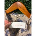 Rebecca Taylor  Summer Staple Top Floral Ash Pink Size 10 NWT Photo 2