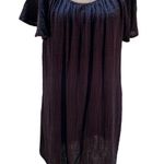 Kona Sol Blue Short Sleeve Tie Back Above the Knee Swim Coverup Dress Size Large Photo 0