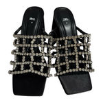 ZARA Black Rhinestone Embellished Women's Sandals NWOT Photo 0