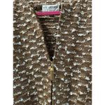 St. John Collection  Women's Brown White Tweed Knit Sweater Jacket Size 10 Photo 3