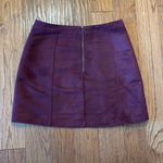 Old Navy Burgundy faux suede pocket front mini skirt 8 Photo 6