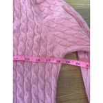 LXRI Cashmere Coral Cable Knit V Neck Sweater Long Sleeve Women's PL Pink Size undefined Photo 3