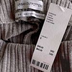 Urban Outfitters NWT Rosie Light Grey Ribbed High-Waisted Kick Flare Pants, Sml Photo 9