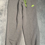 Nike  Joggers in Gray with Neon Green Details Photo 0