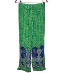 Lilly Pulitzer Palazzo Pant in Toucan Green Elephants Cotton Lightweight XS Photo 3