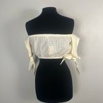 Eberjay New eberjey Andy Portola Blouse Ecru White Eyelet Off Shoulder size medium Photo 5