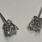 .5 Carat Moissanite Stud Earrings Sterling silver certificate appraised Photo 0