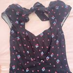 Kimchi Blue  Black Strawberry Ruffle Romper Photo 5