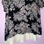 Rose + Olive  2X Blouse Soft Stretch Jersey Knit Boho Floral Paisley Photo 7
