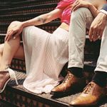 Alexis  white polka dot satin asymmetrical skirt Photo 7