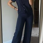 Navy Dress Pants and Button Up top Set / Small Black Photo 0